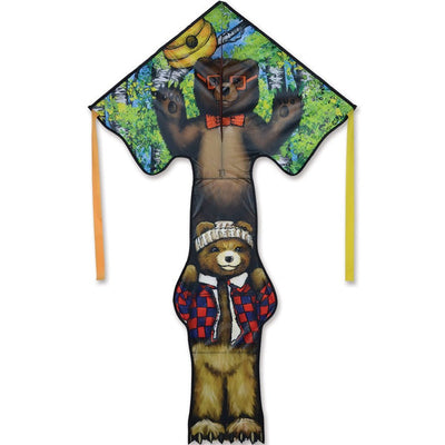 Large Easy Flyer Kite - Honey Bears with playful design, perfect for stable flying in winds from 5 to 18 mph.