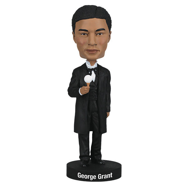 George Grant bobblehead standing 7 inches tall, featuring detailed craftsmanship and a playful expression, suitable for golf-themed displays.