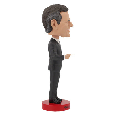 George H.W. Bush Bobblehead standing 8 inches tall with intricate details, hand-painted, and presented in a collector's box.