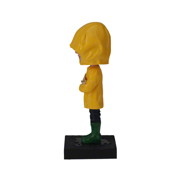 Georgie Bobblehead from IT Chapter 2, featuring Georgie in a yellow raincoat holding a paper boat, perfect for horror collectors.