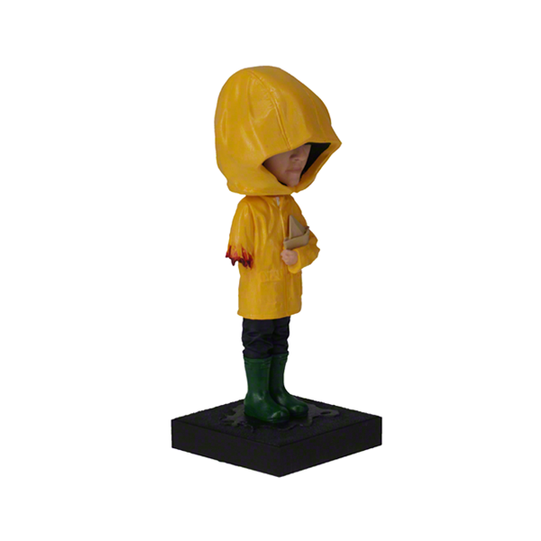 Georgie Bobblehead from IT Chapter 2, featuring Georgie in a yellow raincoat holding a paper boat, perfect for horror collectors.