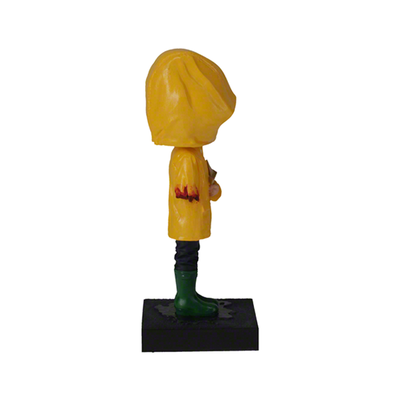 Georgie Bobblehead from IT Chapter 2, featuring Georgie in a yellow raincoat holding a paper boat, perfect for horror collectors.