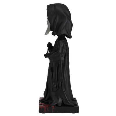 Ghost Face Glow in the Dark Bobblehead featuring the iconic masked character in a detailed design, glowing in a dark setting.