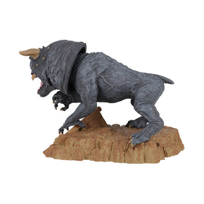 Ghostbusters Afterlife Terror Dog Bobblehead featuring menacing details like red eyes and sharp claws, displayed on a shelf with a colorful collector's box.