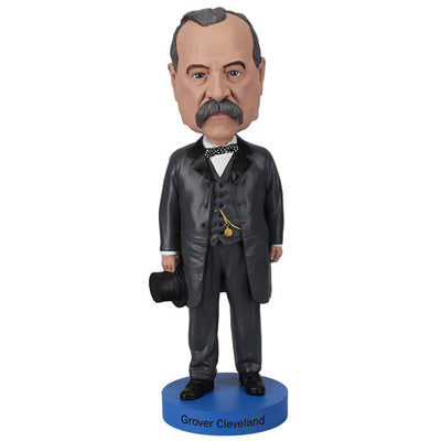 Grover Cleveland Bobblehead featuring detailed attire and facial features, showcasing Cleveland's historical significance in American politics.