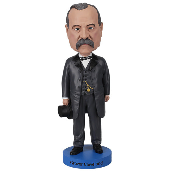 Grover Cleveland Bobblehead featuring detailed attire and facial features, showcasing Cleveland's historical significance in American politics.