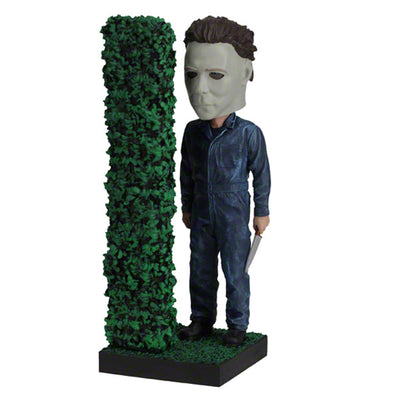 Halloween - Michael Myers Hedge Bobblehead featuring Michael Myers in iconic mask and jumpsuit, standing on a solid base for display.