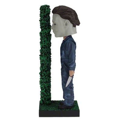 Halloween - Michael Myers Hedge Bobblehead featuring Michael Myers in iconic mask and jumpsuit, standing on a solid base for display.