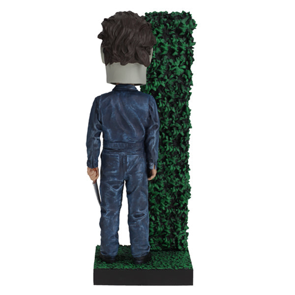 Halloween - Michael Myers Hedge Bobblehead featuring Michael Myers in iconic mask and jumpsuit, standing on a solid base for display.