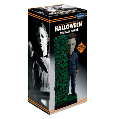 Halloween - Michael Myers Hedge Bobblehead featuring Michael Myers in iconic mask and jumpsuit, standing on a solid base for display.