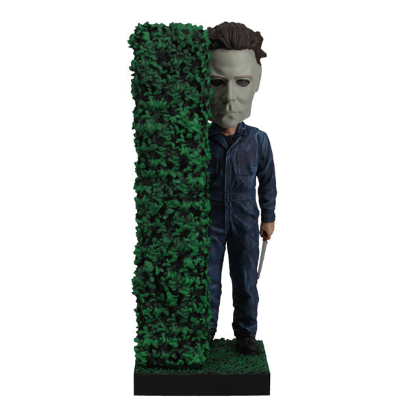 Halloween - Michael Myers Hedge Bobblehead featuring Michael Myers in iconic mask and jumpsuit, standing on a solid base for display.