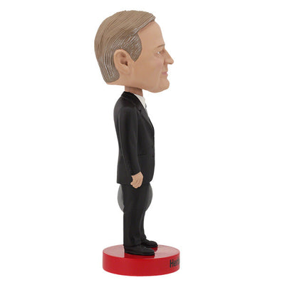 Herbert Hoover Bobblehead showcasing intricate hand-painted details in a colorful collector's box, measuring approximately 8 inches tall.