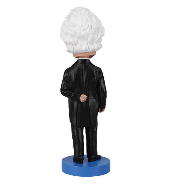 James Buchanan Bobblehead with detailed likeness, wearing classic presidential attire, displayed on an office desk against a clean background.