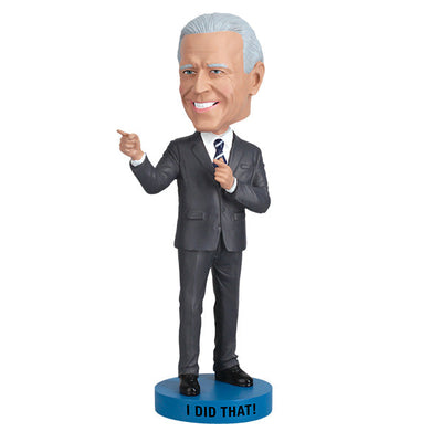 Joe Biden 'I Did That' bobblehead over 8 inches tall, detailed polyresin figure perfect for political satire and collectible display.