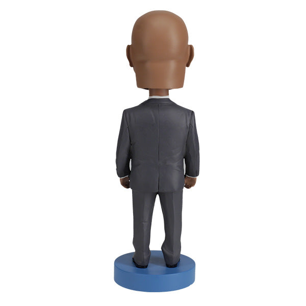 John Lewis Bobblehead with printed portrait card featuring an autograph, standing over 8 inches tall, capturing the likeness of the civil rights leader.