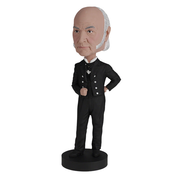 John Quincy Adams Bobblehead depicting the 6th President of the United States with lifelike details, set against a neutral background for display.