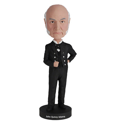 John Quincy Adams Bobblehead depicting the 6th President of the United States with lifelike details, set against a neutral background for display.