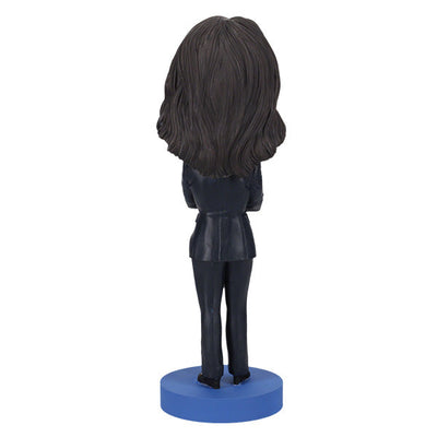 Kamala Harris Bobblehead featuring a detailed likeness of the Vice President in a blazer, bobbling head and vibrant colors, perfect for display.