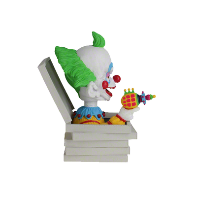 Killer Klowns - Shorty in Pizza Box Bobblehead showcased in a colorful pizza box with vibrant detailing and an expressive grin.