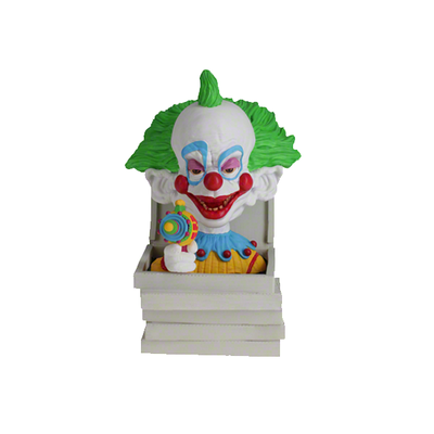 Killer Klowns - Shorty in Pizza Box Bobblehead showcased in a colorful pizza box with vibrant detailing and an expressive grin.
