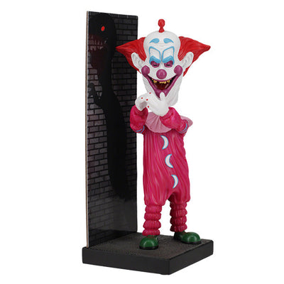 Killer Klowns Slim Shadow Puppets Bobblehead, 8-inch tall figure with outstretched fingers creating a shadow puppet backdrop, ideal for horror fans.