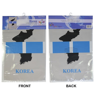 Korea Veteran Lustre Garden Flag, 12x18 inches, featuring double-sided design honoring Korean War veterans in a garden setting.