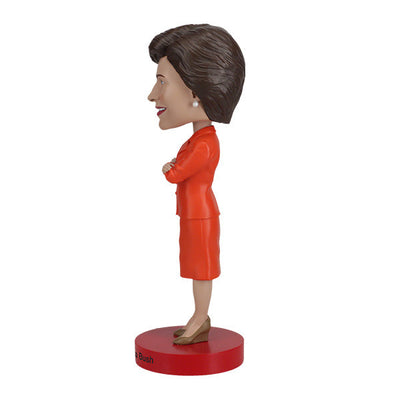 Laura Bush Bobblehead featuring a detailed likeness of the former First Lady, approximately 7 inches tall, showcasing her elegant style and warm smile.