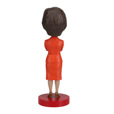 Laura Bush Bobblehead featuring a detailed likeness of the former First Lady, approximately 7 inches tall, showcasing her elegant style and warm smile.