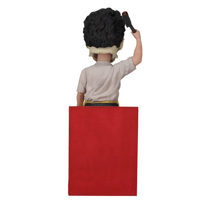 Leatherface - Killing Mask Bobblehead showcasing a detailed design of the character with a human skin mask, approximately 8 inches tall.