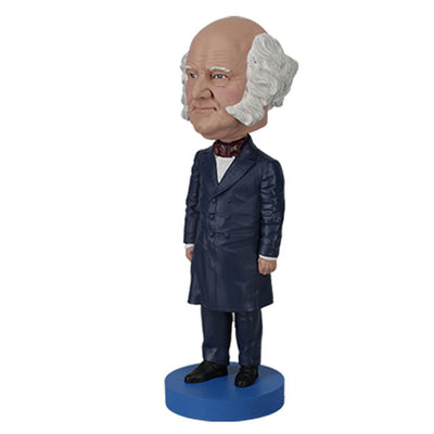 Martin Van Buren Bobblehead standing 8 inches tall, featuring intricate detailing and a colorful hand-painted finish, ideal for collectors.