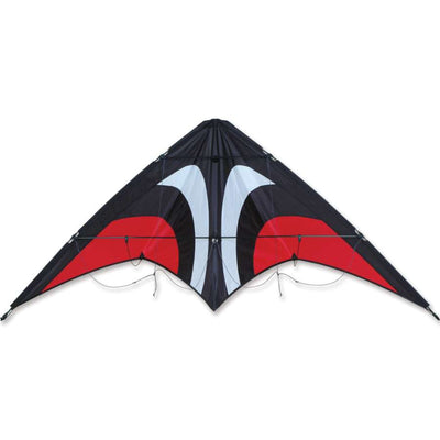 Osprey Sport Kite - Red Raptor measuring 60 x 26.5 in, soaring against a blue sky, showcasing vibrant colors and design.