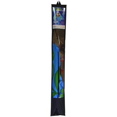 Otter 52' Wave Delta Kite with playful otter design soaring against a bright blue sky, showcasing its vibrant colors and flowing tails.