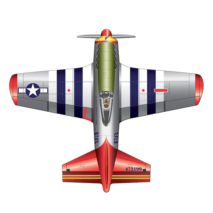 Experience the magic of the P-51 Mustang 2D Flightzone kite as it soars through the sky with vibrant colors and accurate designs inspired by classic aviation history.