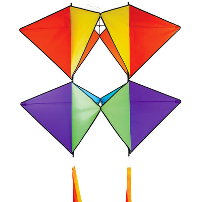 Pacific Tri-Kite featuring a vibrant design and durable materials, ready to fly easily and effectively for outdoor fun in various wind conditions.