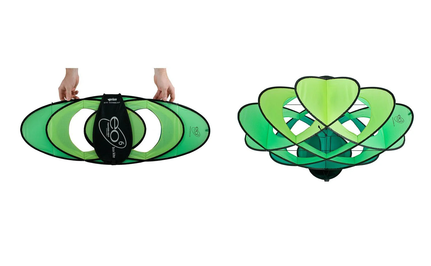 Pop-up box kite with stable multi-cell design, playful trick-flying capabilities, and no-assembly convenience for easy outdoor fun.