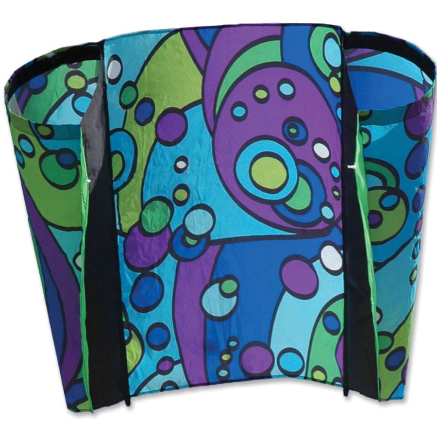 Power Sled 10 Kite - Cool Orbit flying in the sky, showcasing its vibrant design with a backdrop of blue clouds.
