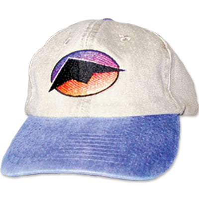 Premier Baseball Cap featuring a prominent logo, designed for outdoor use, displayed on a picnic table under bright sunlight.
