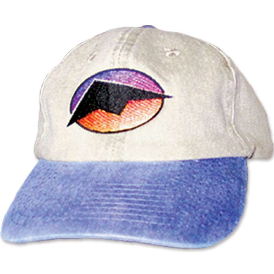 Premier Baseball Cap featuring a prominent logo, designed for outdoor use, displayed on a picnic table under bright sunlight.