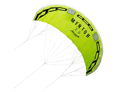Three-line traction kite with water-relaunchable design, advanced control features, and smooth power delivery for land and water adventures.