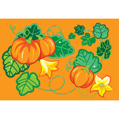 Pumpkin Windsock features embroidered applique pumpkins displayed outdoors, adding a festive autumn touch to the environment.