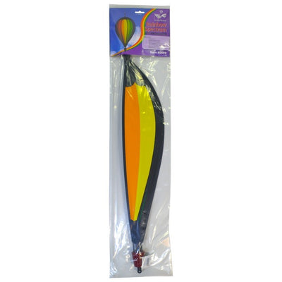 Rainbow Spectrum 10-Panel Hot Air Balloon spinner featuring colorful panels gently spinning in a garden setting, capturing the joy of outdoor decor.