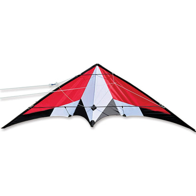 Raptor Sport Kite 80x29 inches with a carbon frame and ripstop polyester fabric soaring against a blue sky.