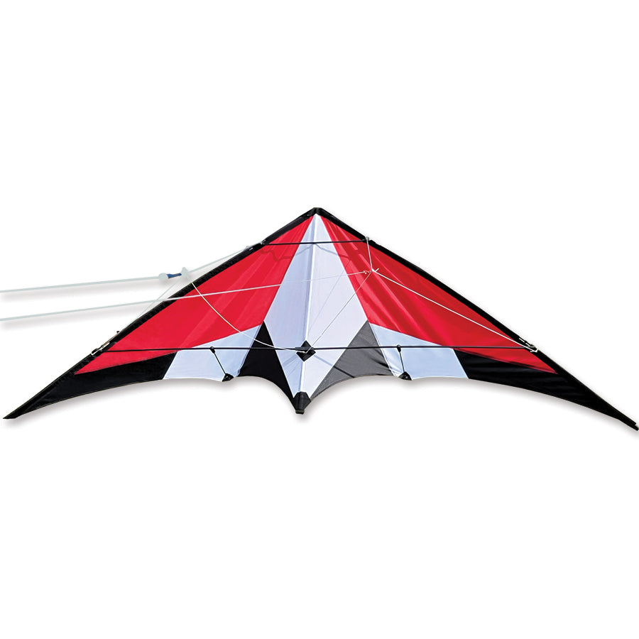 Raptor Sport Kite 80x29 inches with a carbon frame and ripstop polyester fabric soaring against a blue sky.