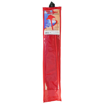 The Red Colorfly 43" Fly-Hi Kite is a vibrant red kite made for effortless flying in a variety of wind conditions, ideal for beginners and families.