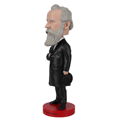 Rutherford B. Hayes bobblehead featuring detailed craftsmanship, capturing the 19th president in classic attire, ideal for collectors and gifts.