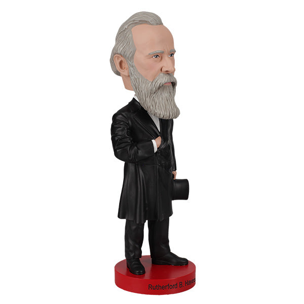 Rutherford B. Hayes bobblehead featuring detailed craftsmanship, capturing the 19th president in classic attire, ideal for collectors and gifts.