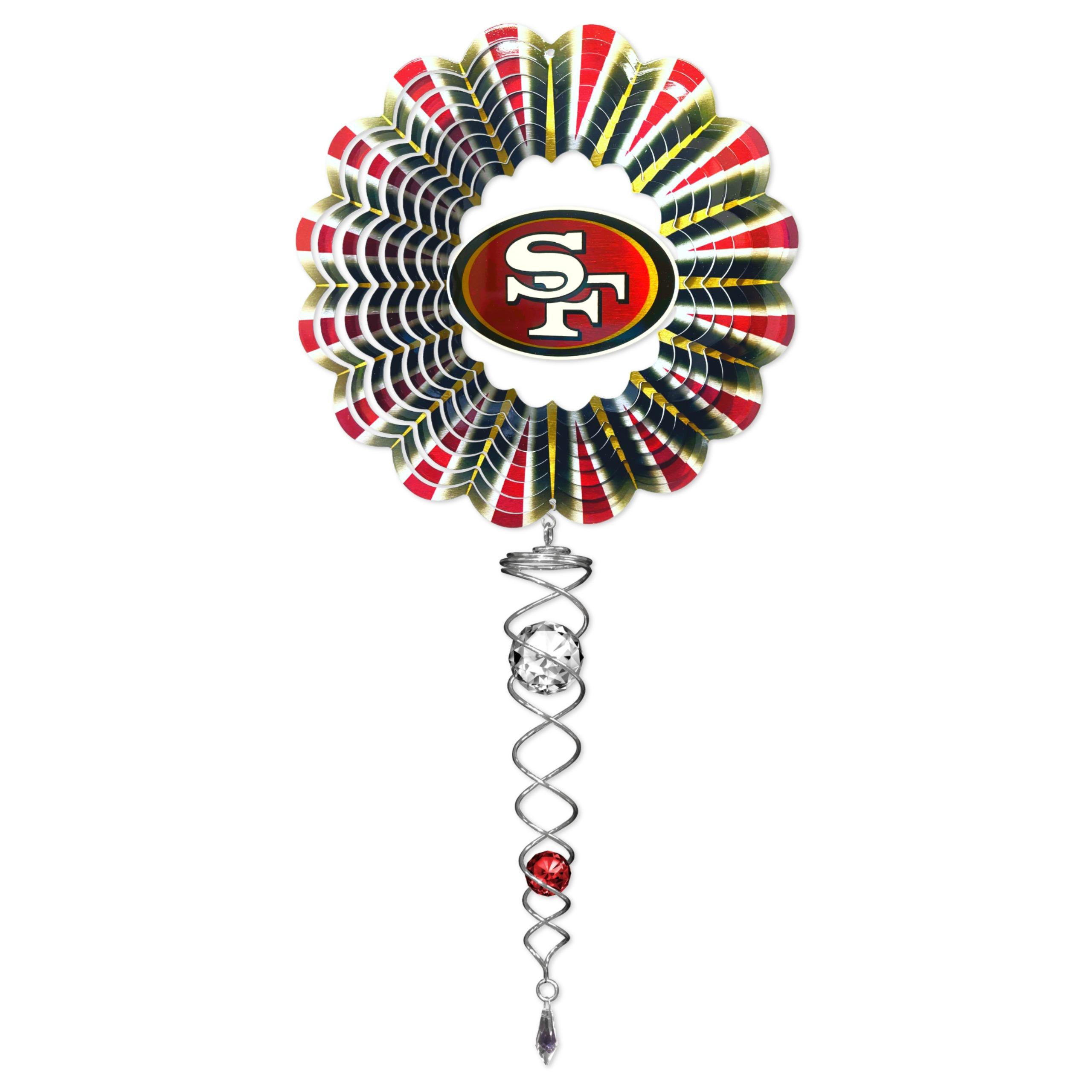 Explore the San Francisco 49ers mini wind spinner set featuring bold colors and a stylish design that brings team spirit to life in any setting.