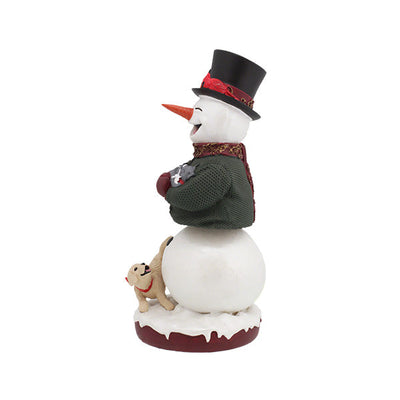Snowman Bobblehips 8-inch bobblehead with cheerful snowman and animal friends, ideal for winter and holiday decoration.