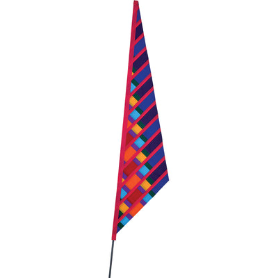 SoundWinds Garden Sail Recumbent Bike Flag in striking magenta, showcasing tall design and durable materials for enhanced cycling visibility and safety.