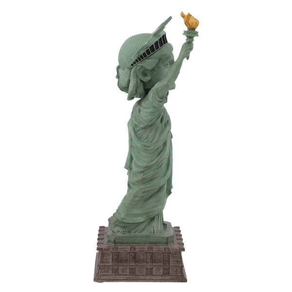 Statue of Liberty bobblehead, 8 inches tall, detailed hand-painted design capturing the iconic statue's features and colors.